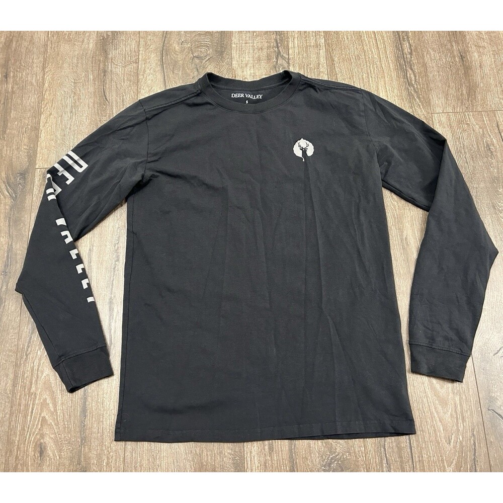 Deer Valley T Shirt Men’s Small Black Long Sleeve Utah